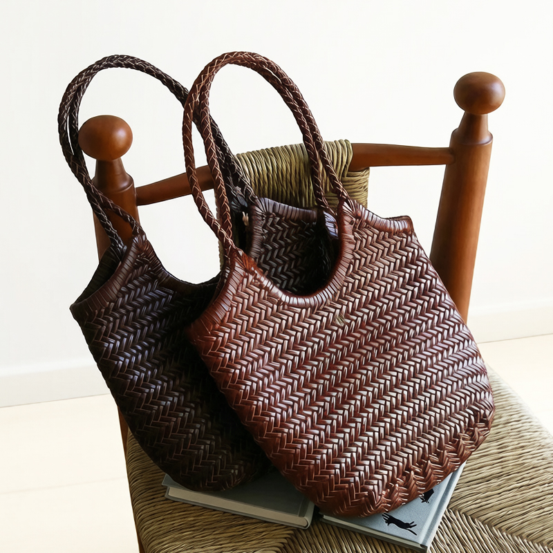 Luxury Bags 2026 - Kadınlar İçin El Dokuması Deri Tote