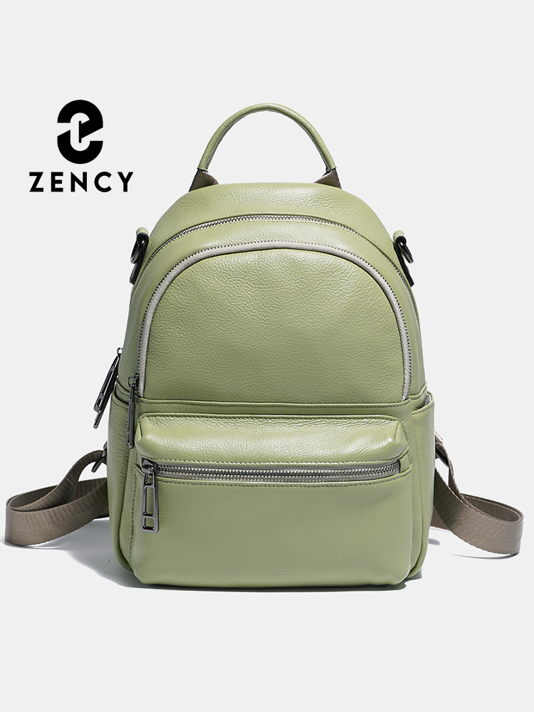 Genuine Leather Backpack - Moto kadınlar deri sırt çantası sırt