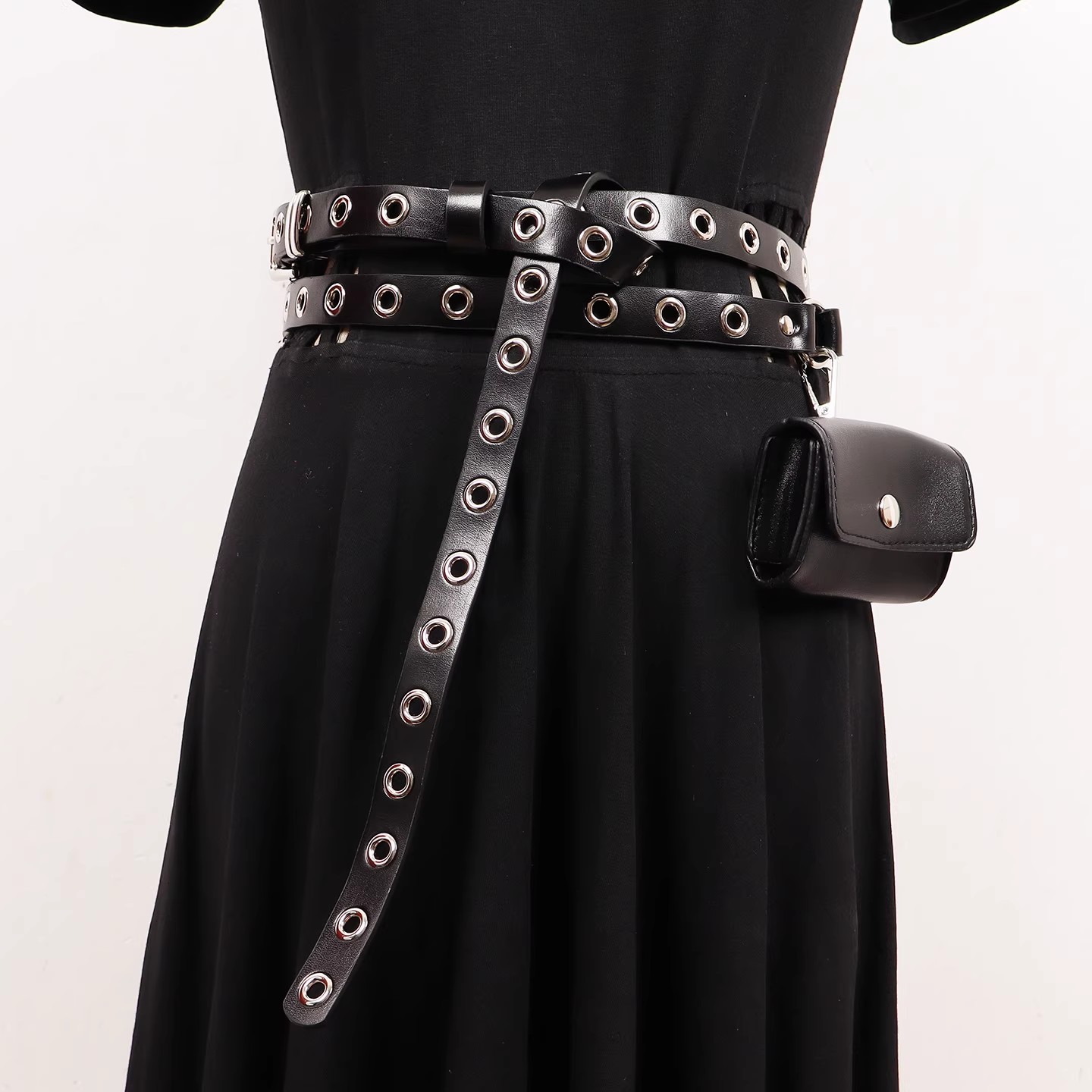 Belt Bag Leather Wide - Kadın Podyum Moda Hakiki Deri Siyah