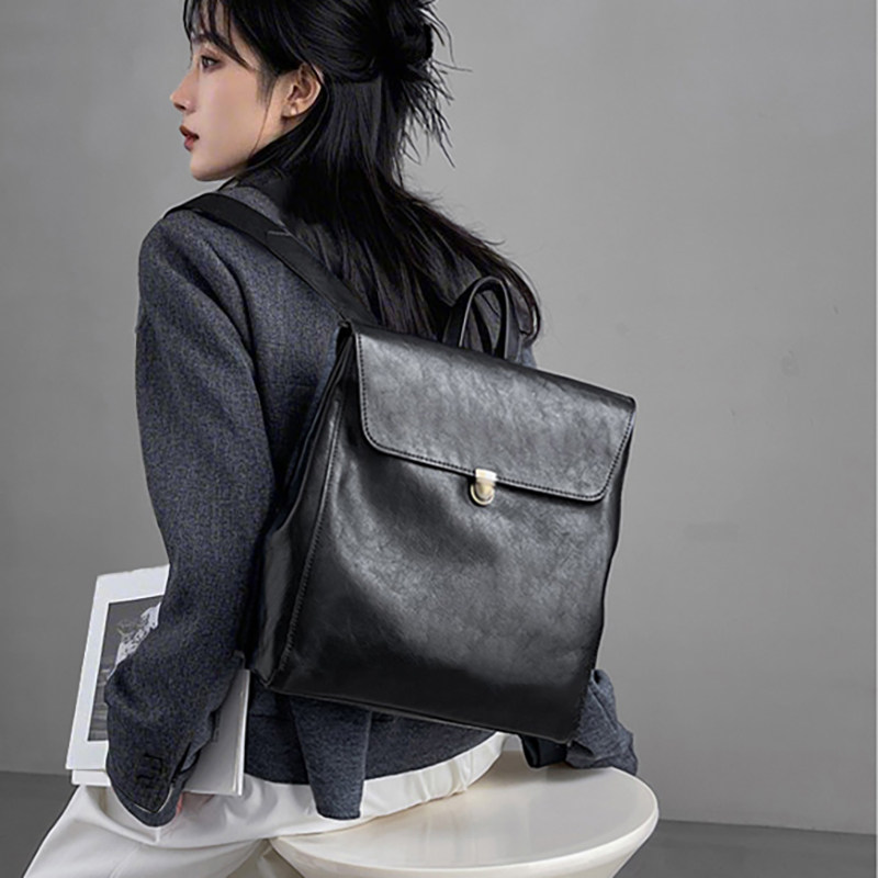 Luxury Bags With Zipper - Lüks Marka Hakiki Deri Sırt Çantası