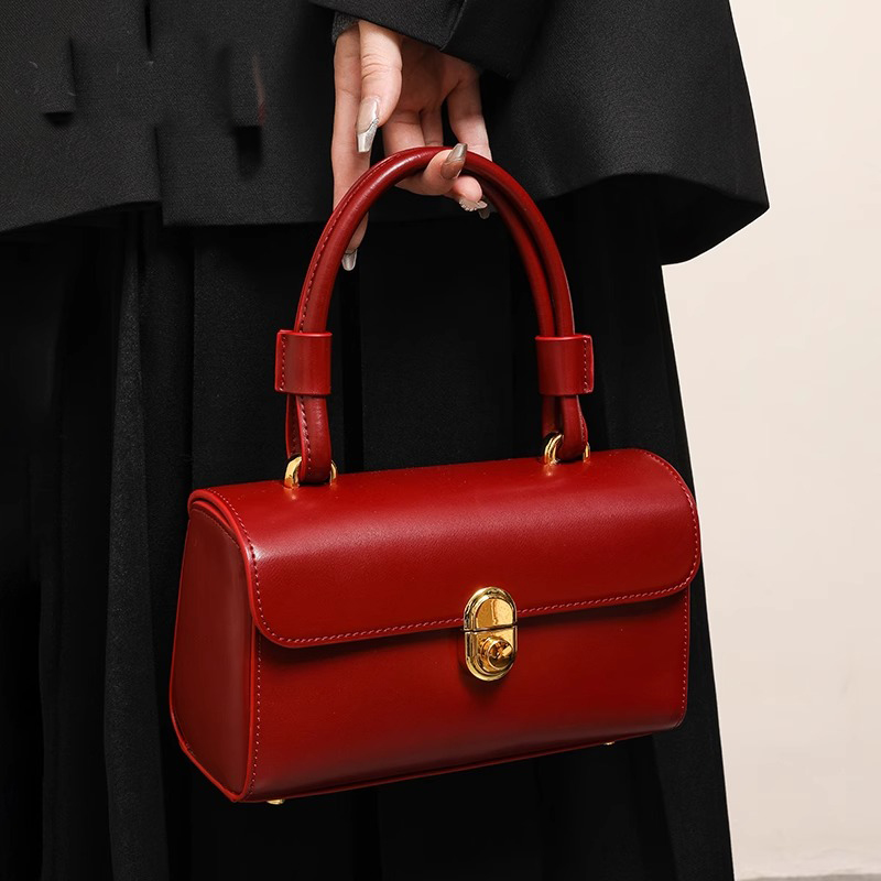 Luxury Bags Korea - Lüks Gelin Kırmızı Düğün Çantası Yüksek