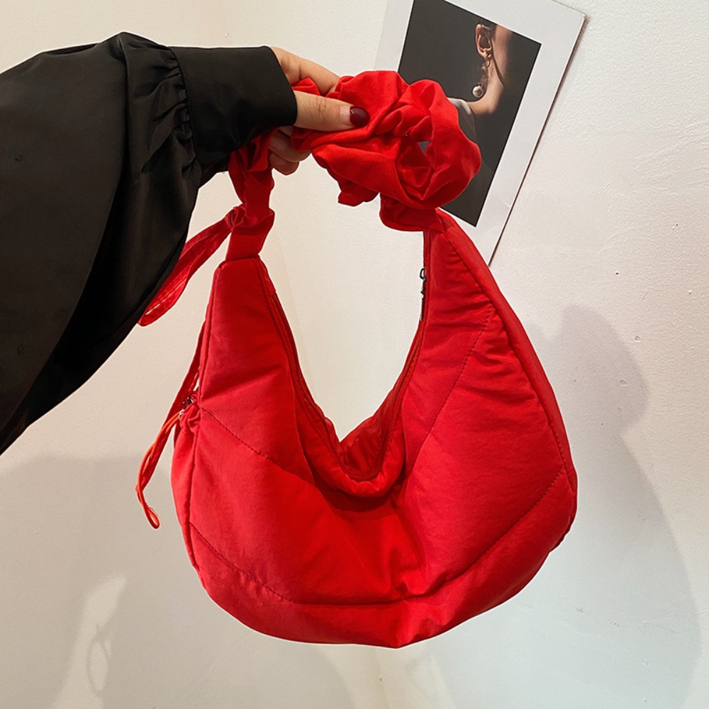 Luxury Bags Korea - Serin Naylon Pilili El Çantası Kore
