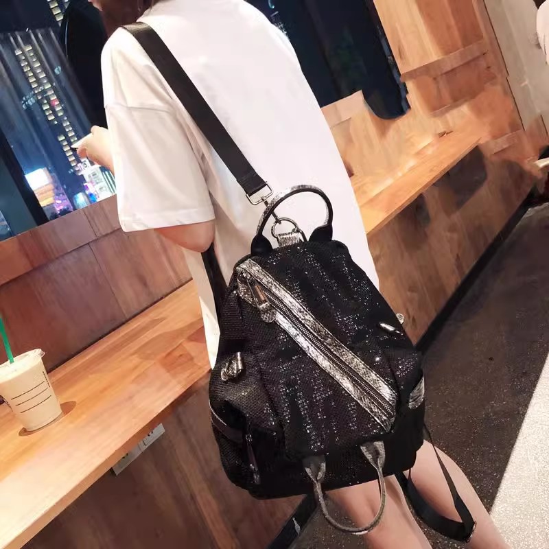 Yeni kadın naylon Sequins sırt - Luxury Bags For School incelemesi ve fiyatı