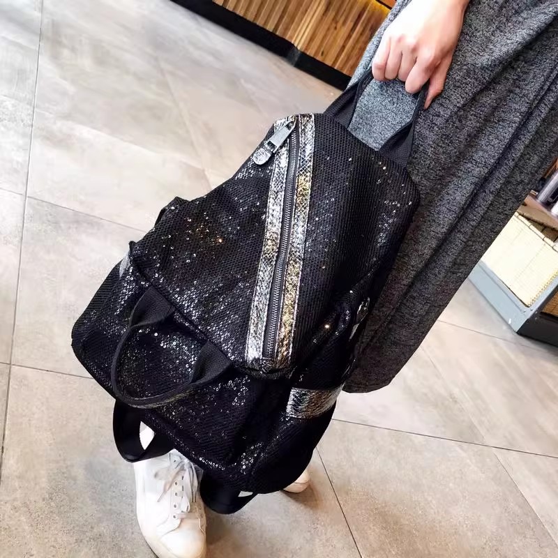 Yeni kadın naylon Sequins sırt - Luxury Bags For School incelemesi ve fiyatı