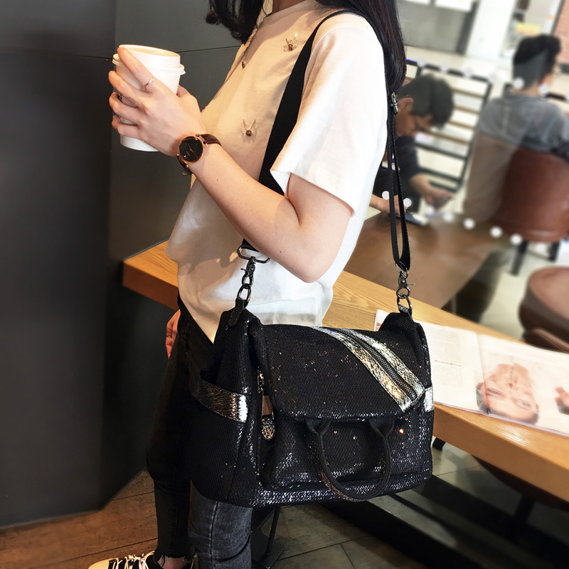 Yeni kadın naylon Sequins sırt - Luxury Bags For School incelemesi ve fiyatı