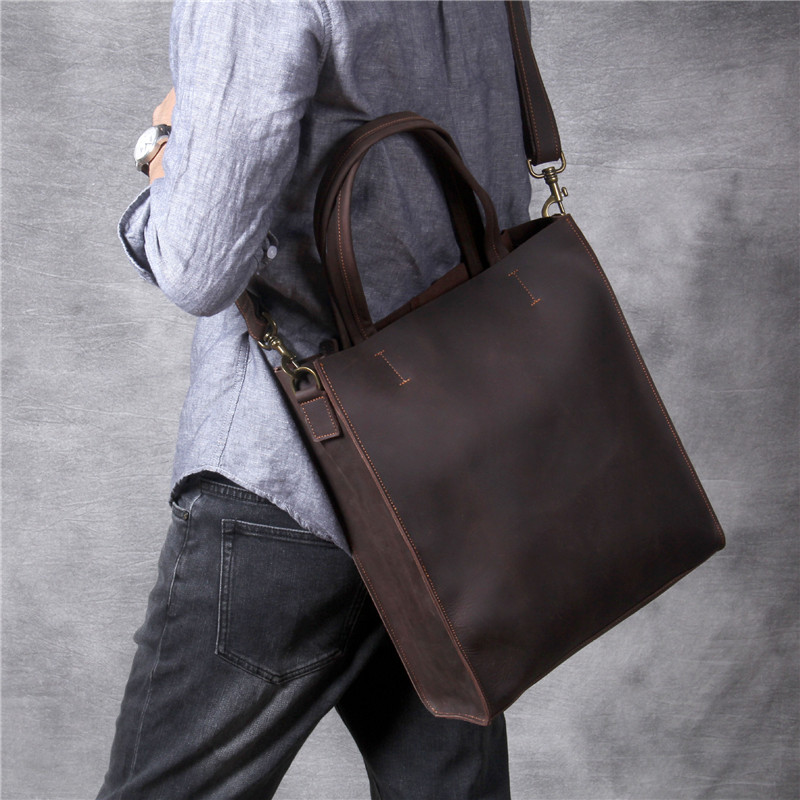 Vintage hakiki deri erkek el ç - Luxury Bags For School incelemesi ve fiyatı