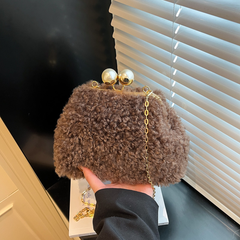 Peluş Çerçeve Çanta Kadınlar I - Luxury Bags Korea incelemesi ve fiyatı