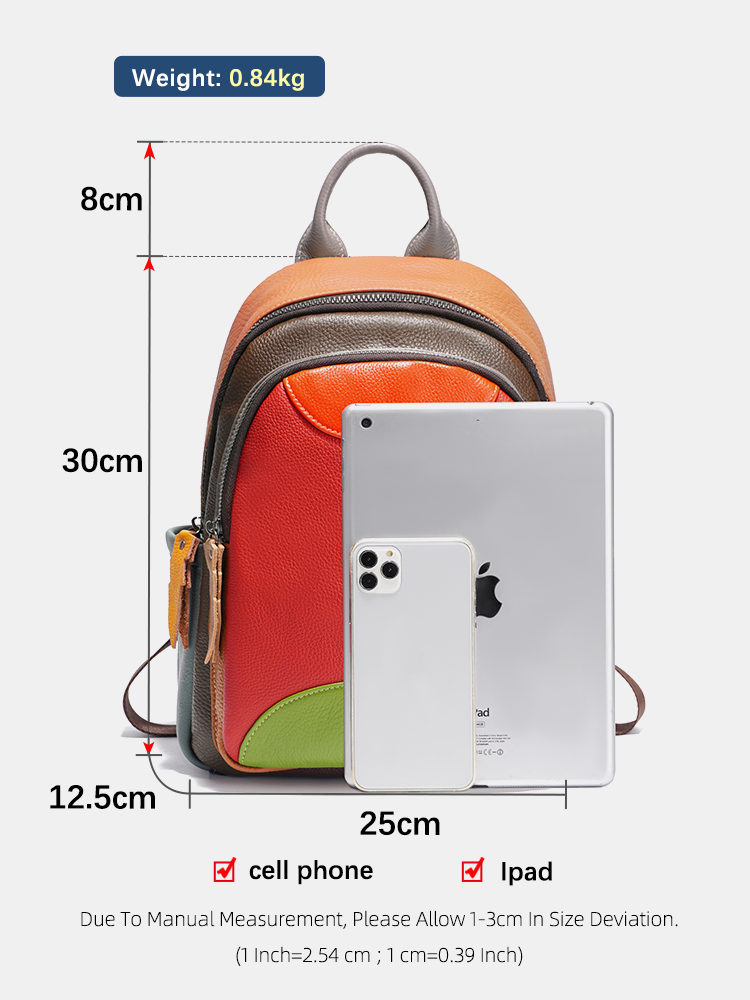 Zency Moda Renkli Hakiki Deri  - Genuine Leather Backpack incelemesi ve fiyatı