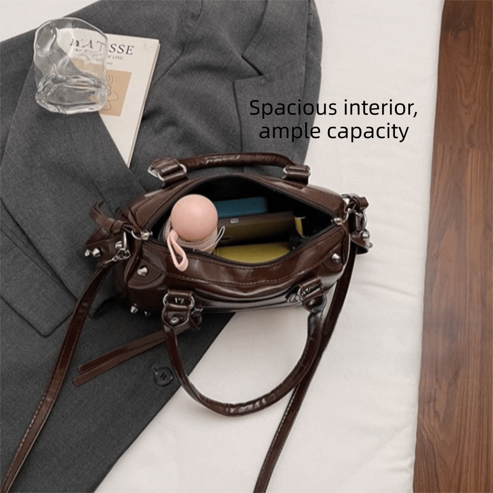 Moda Perçinli Yastık Çanta Pat - Top Handle Patent Bag incelemesi ve fiyatı