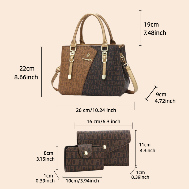 3 parçalı kadın çanta seti, lü - Luxury Bags incelemesi ve fiyatı