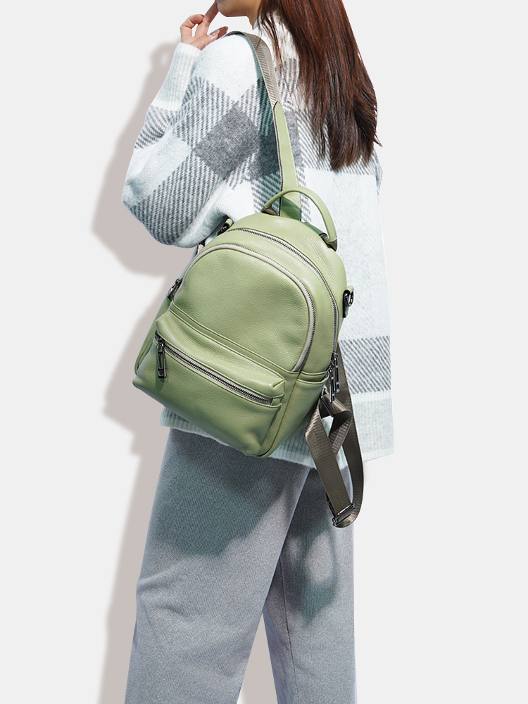 Moto kadınlar deri sırt çantas - Genuine Leather Backpack incelemesi ve fiyatı