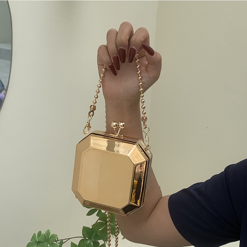 Mini lüks altın parti akşam de - Luxury Bags With Zipper incelemesi ve fiyatı