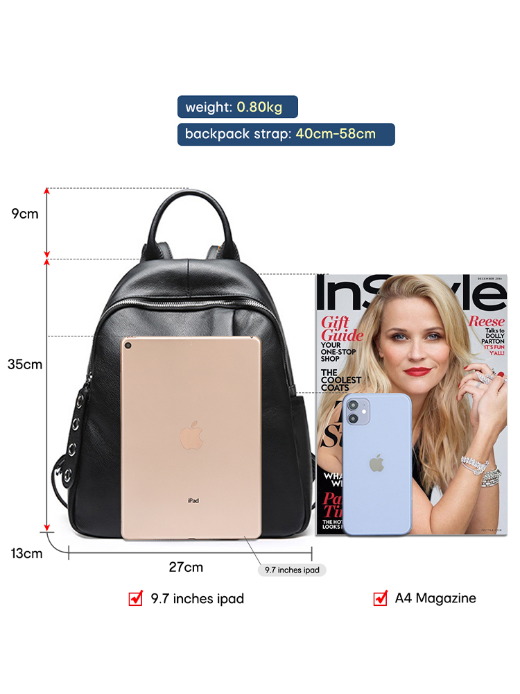 Zency Anti-hırsızlık Tasarım K - Genuine Leather Backpack incelemesi ve fiyatı