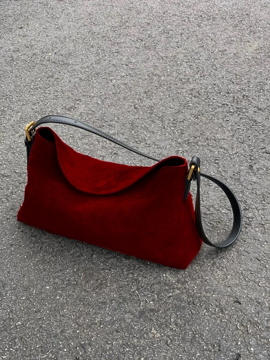 Moda Kırmızı Süet Tek Omuz Çan - Luxury Bags For Sale incelemesi ve fiyatı
