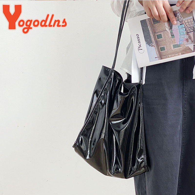 Yogodlns Lüks Rugan Tote Çanta - Top Handle Patent Bag incelemesi ve fiyatı