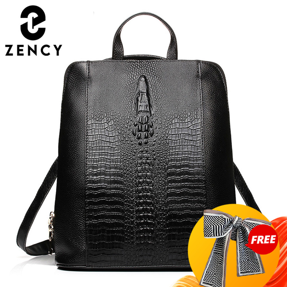 Zency Kadın Timsah Derisi Sırt - Genuine Leather Backpack incelemesi ve fiyatı